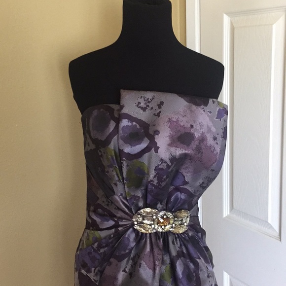 Jovani Floral Print Evening Cocktail Dress - Picture 15 of 16